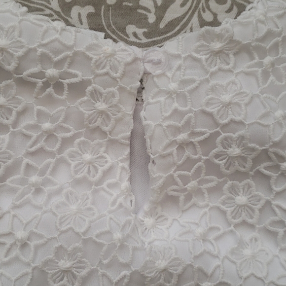 Rare Editions Floral Crochet and Polka Dot Spring Dress - Picture 7 of 7